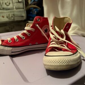 Converse Kids Red Canvas Sneakers